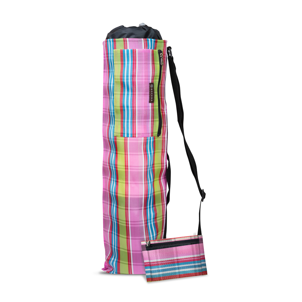 Yoga Mat Carry Bag with Side Pocket, Drawstring, Suitable for all Sizes